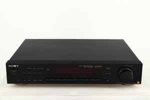 Front view of a used Sony ST-S570ES FM/AM Tuner in a black finish