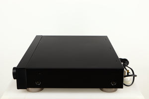 Right side view of a used Sony ST-S570ES FM/AM Tuner in a black finish