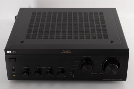 Top of a used Sony TA-FA30ES Integrated Amplifier in a Black finish