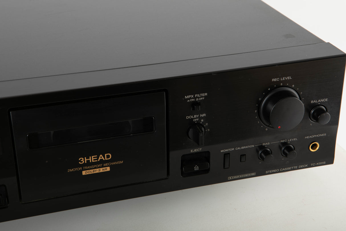 Close up view of a used Sony TC-K5115 Cassette Deck