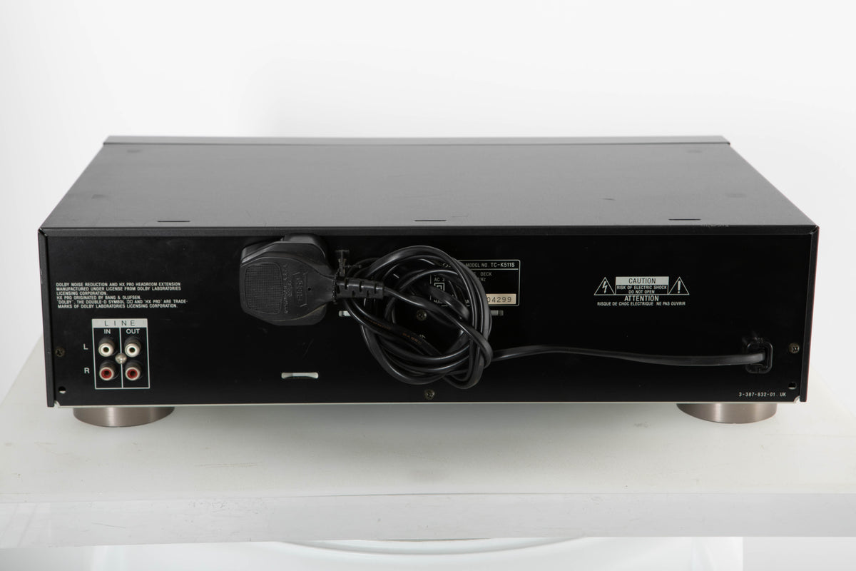 Rear view of a used Sony TC-K5115 Cassette Deck