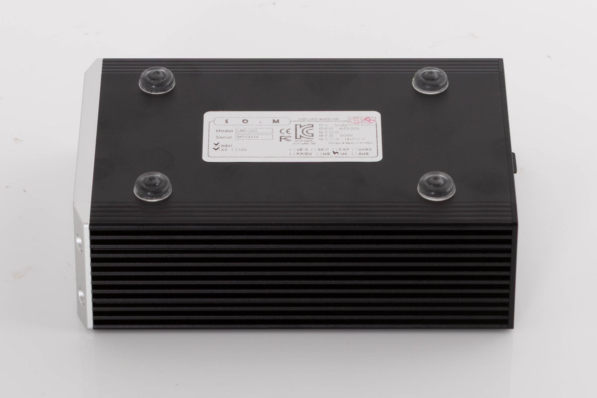 Underside of a used SOtM SMS-200 Network Player
