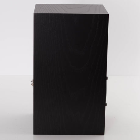 Let side view of a used Spendor A1.2 Standmount Speaker in a Black Oak finish