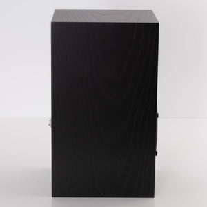 Left side view of a used Spendor A1.2 Standmount Speaker in a Black Oak finish