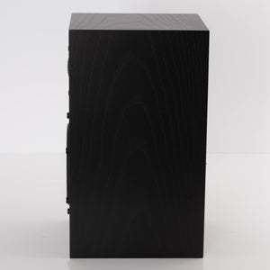 Right side view of a used Spendor A1.2 Standmount Speaker in a Black Oak finish