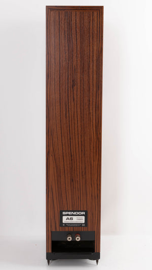 Rear view of a used Spendor A6 Floorstanding Speaker in a Wenge finish