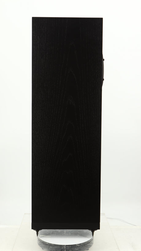Left side view of a used Spendor A7 Floorstanding Speaker in a black oak finish