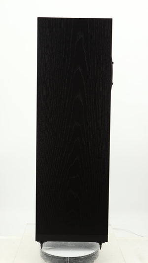 Left side view of a used Spendor A7 Floorstanding Speaker in a black oak finish