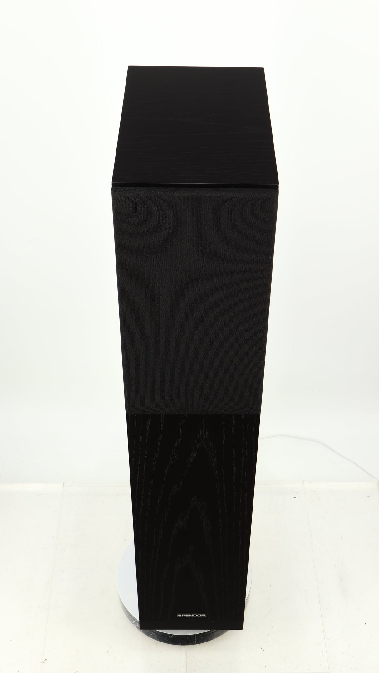 Top of a used Spendor A7 Floorstanding Speaker in a black oak finish