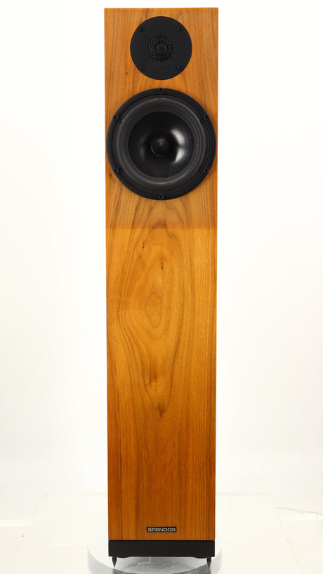 Front view of a used Spendor A7 Floorstanding Speaker in a walnut finish