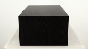 Right side view of a used Spendor AC2 Centre Speaker in a black oak finish