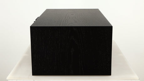 Right side view of a used Spendor AC2 Centre Speaker in a black oak finish