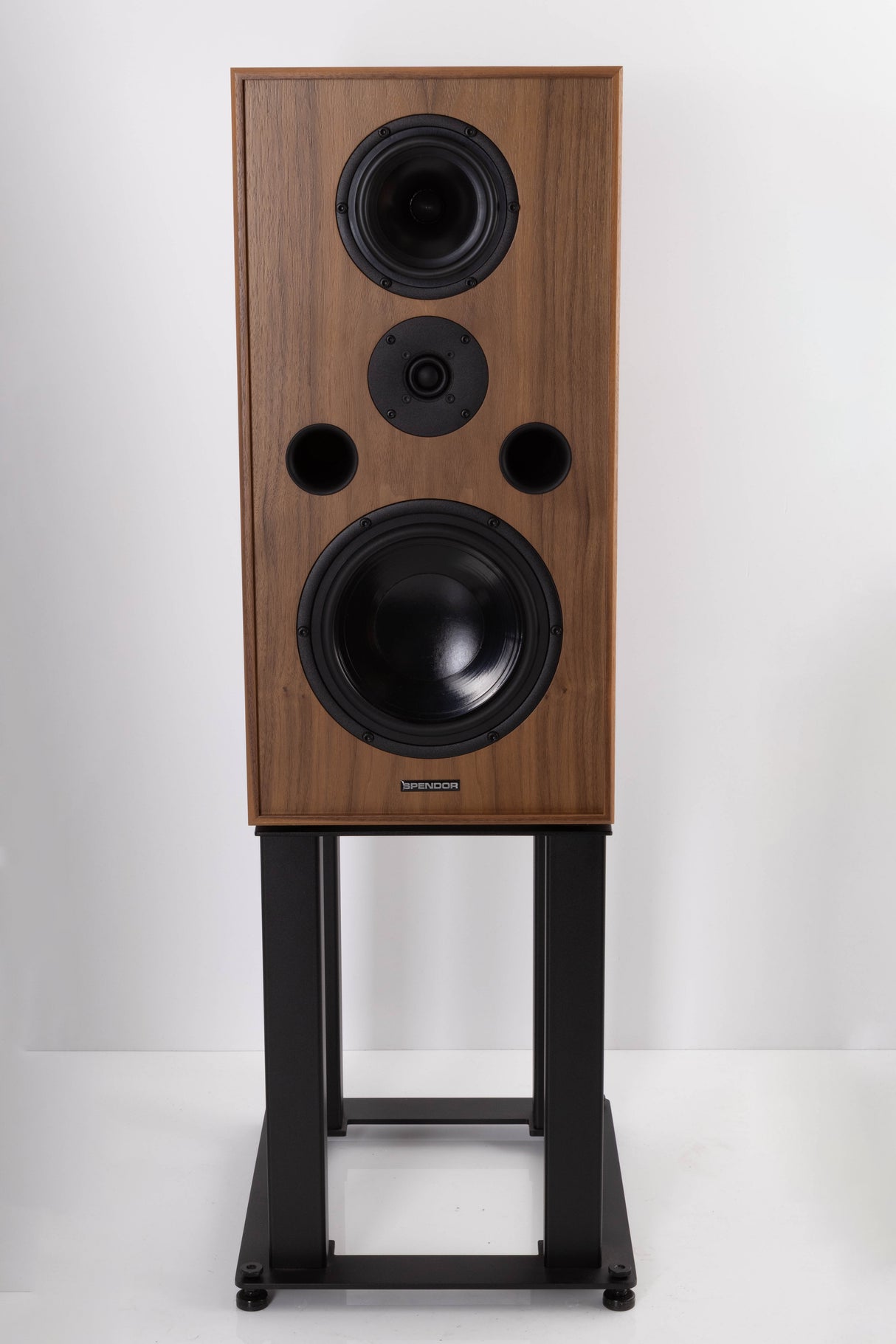 Front view of a used Spendor Classic 1/2 Standmount Speaker in Walnut finish