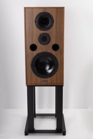 Front view of a used Spendor Classic 1/2 Standmount Speaker in Walnut finish