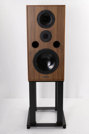 Front view of a used Spendor Classic 1/2 Standmount Speaker in Walnut finish