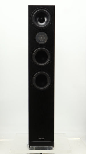Front view of a used Spendor D9.2 Floorstanding Speaker in a black oak finish