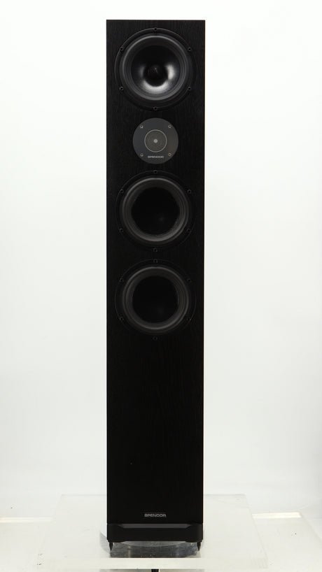 Front view of a used Spendor D9.2 Floorstanding Speaker in a black oak finish