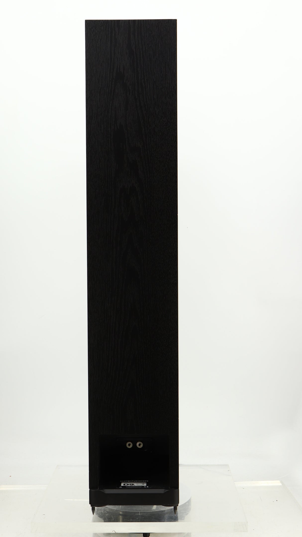 Rear view of a used Spendor D9.2 Floorstanding Speaker in a black oak finish