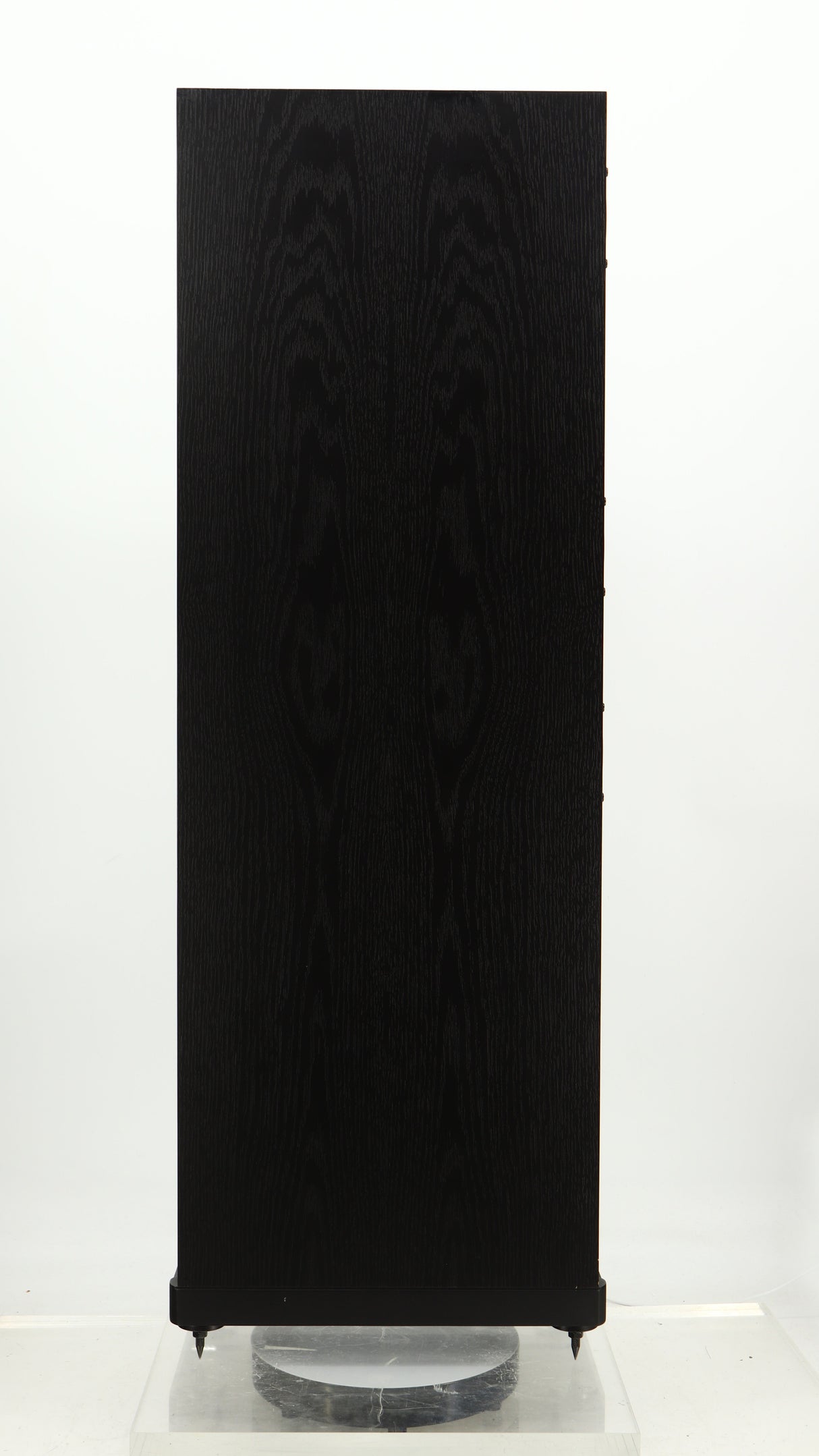 Left side view of a used Spendor D9.2 Floorstanding Speaker in a black oak finish