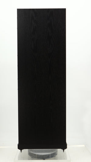 Right side view of a used Spendor D9.2 Floorstanding Speaker in a black oak finish