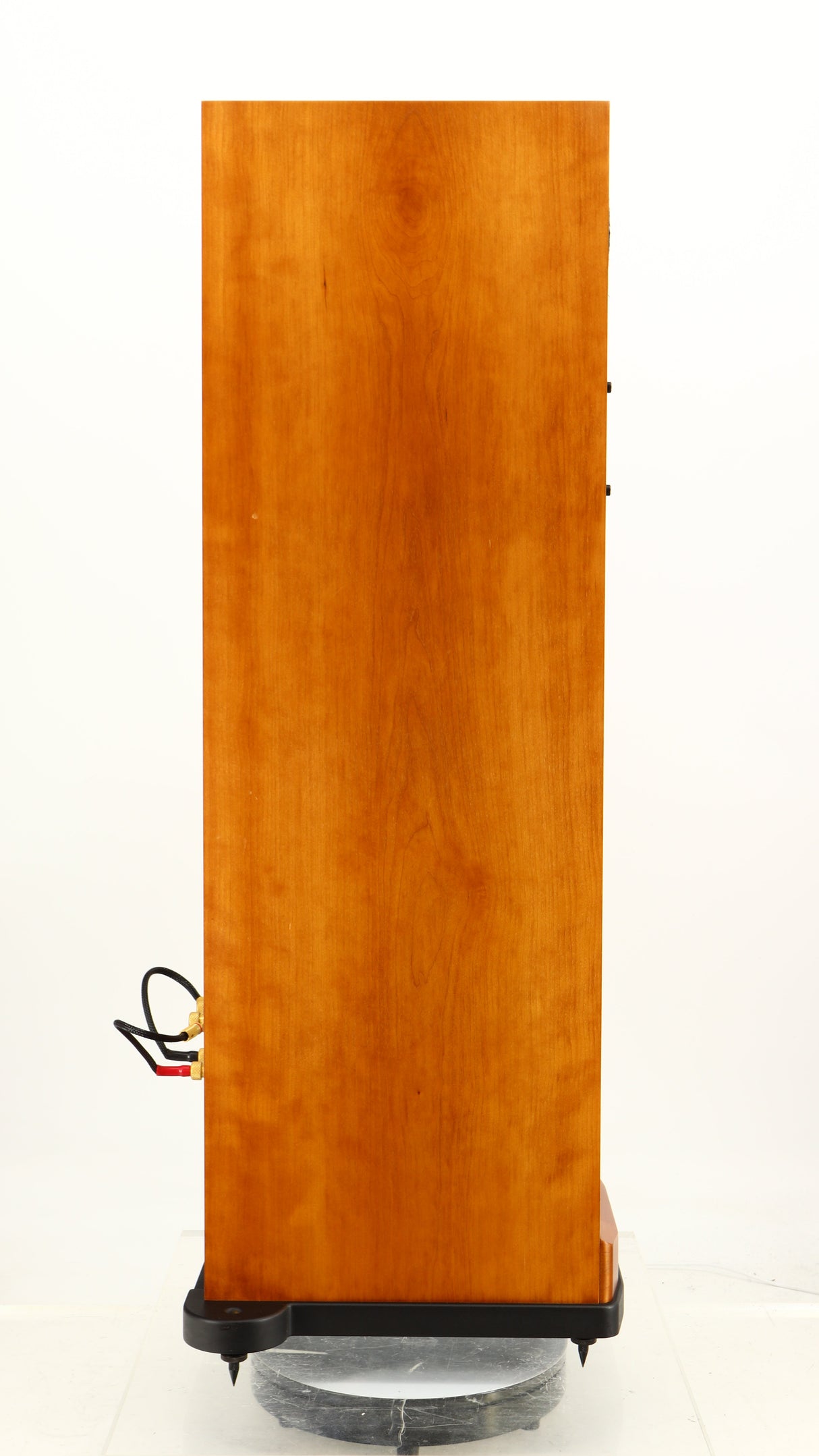 Left side view of a used Spendor S8e Floorstanding Speaker in a cherry finish