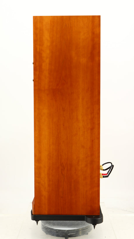 Right side view of a used Spendor S8e Floorstanding Speaker in a cherry finish
