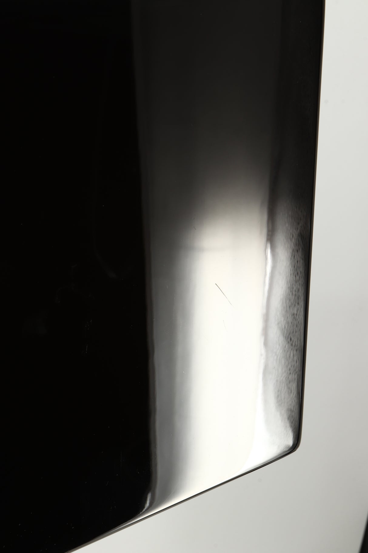 Close up view of a used Spendor SA1 Standmount Speaker in Gloss Black with Stand