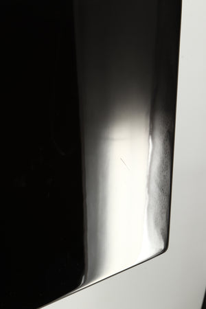 Close up view of a used Spendor SA1 Standmount Speaker in Gloss Black with Stand