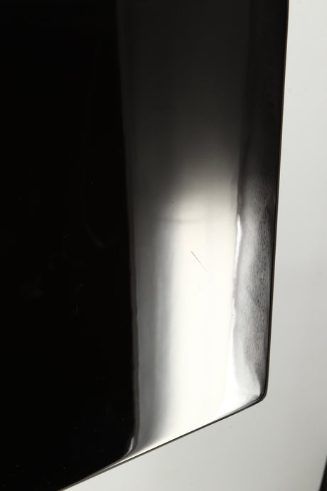Close up view of a used Spendor SA1 Standmount Speaker in Gloss Black with Stand