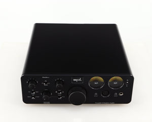 Top of a used SPL Phonitor X Headphone Amplifier & Pre Amplifier W/ DAC in a black finish