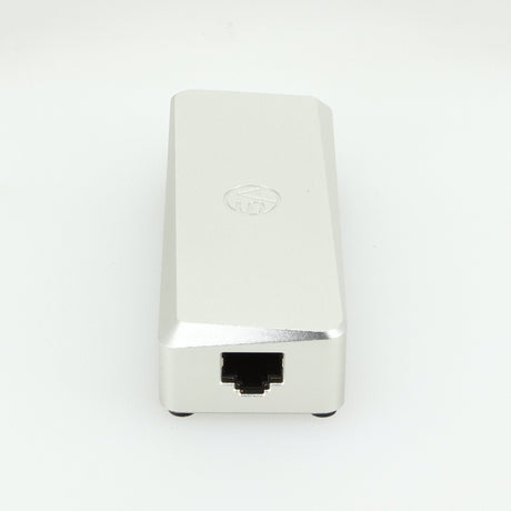 Left side view of a used Stack Audio SmoothLAN Network Filter in a silver finish