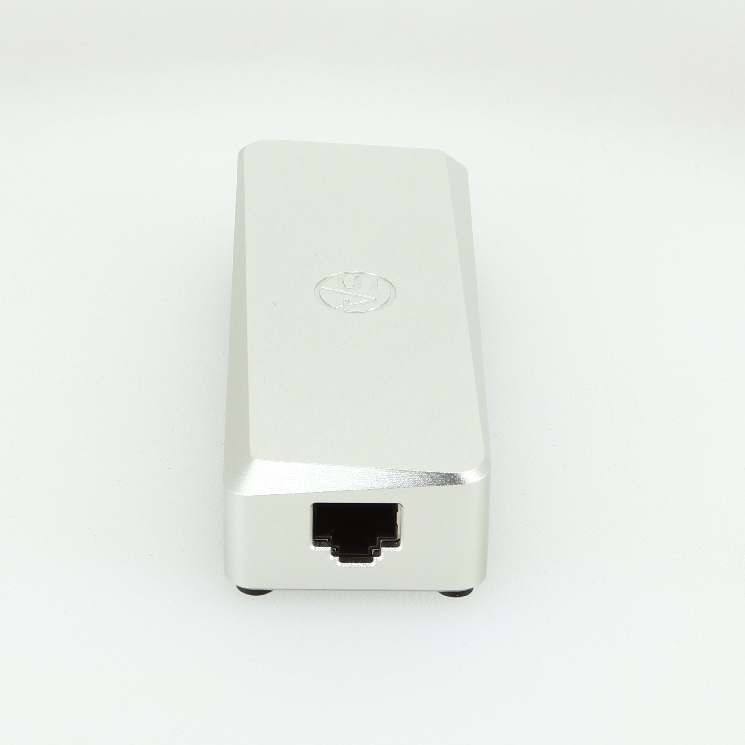 Right side view of a used Stack Audio SmoothLAN Network Filter in a silver finish