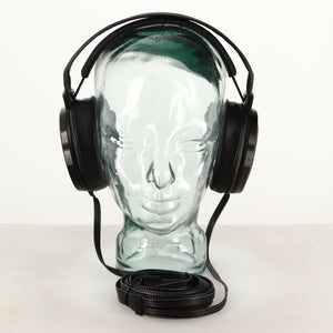 Front view of used Stax SR-007 MK2 Electrostatic Headphones in a black finish