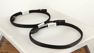 Front right angle of used Studio Connections Black Star XLR-XLR Interconnect Cables 1.0m Pair in a black finish