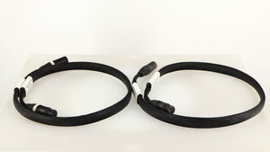 Front view of used Studio Connections Black Star XLR-XLR Interconnect Cables 1.0m Pair in a black finish