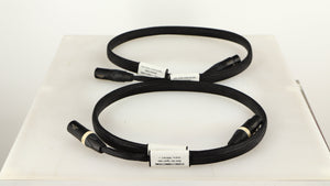 Left side view of used Studio Connections Black Star XLR-XLR Interconnect Cables 1.0m Pair in a black finish