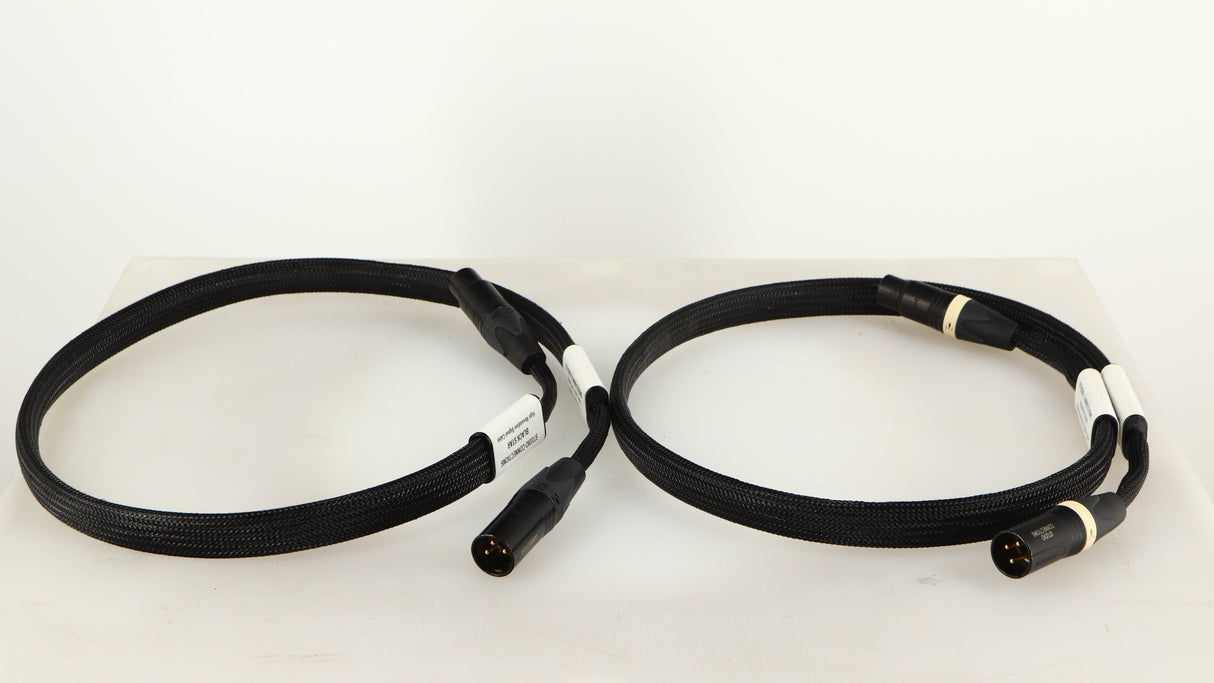 Rear view of used Studio Connections Black Star XLR-XLR Interconnect Cables 1.0m Pair in a black finish