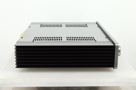 Side view of a used Sugden A21 I-S Integrated Amplifier in Titanium finish 