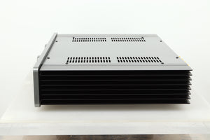 Side view of a used Sugden A21 I-S Integrated Amplifier in Titanium finish 