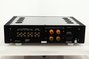 Rear view of a used Sugden A21 SE Signature Integrated Amplifier in Titanium finish