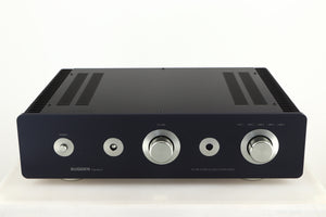 Front view of a used Sugden A21SE Signature Integrated Amplifier in a graphite finish