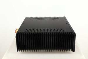 Left side view of a used Sugden A21SE Signature Integrated Amplifier in a graphite finish