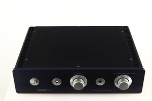 Top of a used Sugden A21SE Signature Integrated Amplifier in a graphite finish