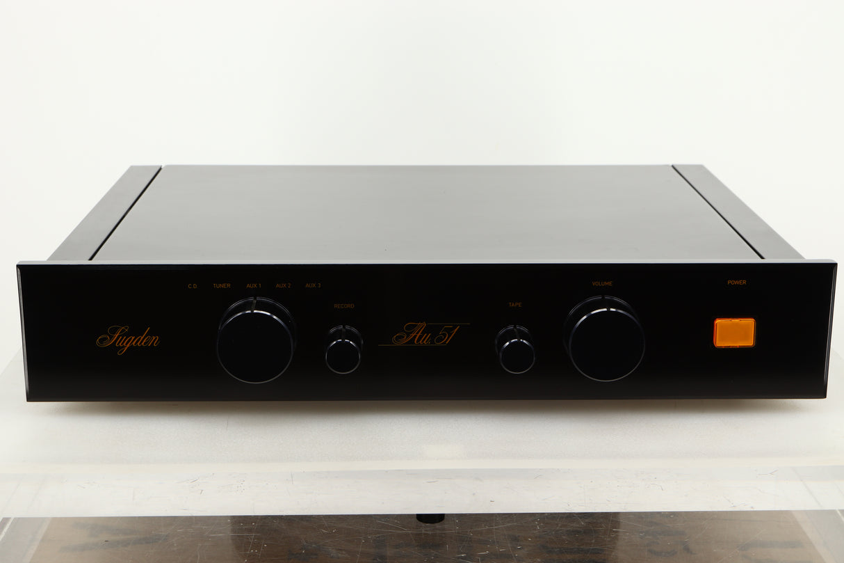 Front view of a used Sugden AU-51 Pre Amplifier in Black finish