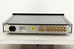 Rear view of a used Sugden AU-51 Pre Amplifier in Black finish