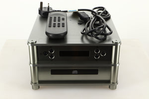 A used Sugden Bijou CDMaster CD Player with mains cable, and remote 