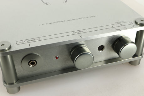 Close up view of a used Sugden Bijou Headmaster Headphone / Pre Amplifier