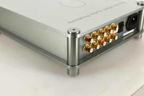 Rear left corner view of a used Sugden Bijou Headmaster Headphone / Pre Amplifier