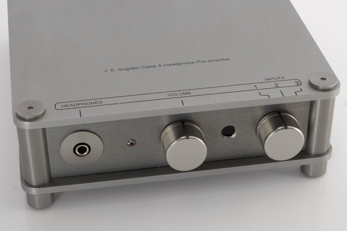 Close up view of a used Sugden Headmaster Class A Headphone / Pre Amplifier