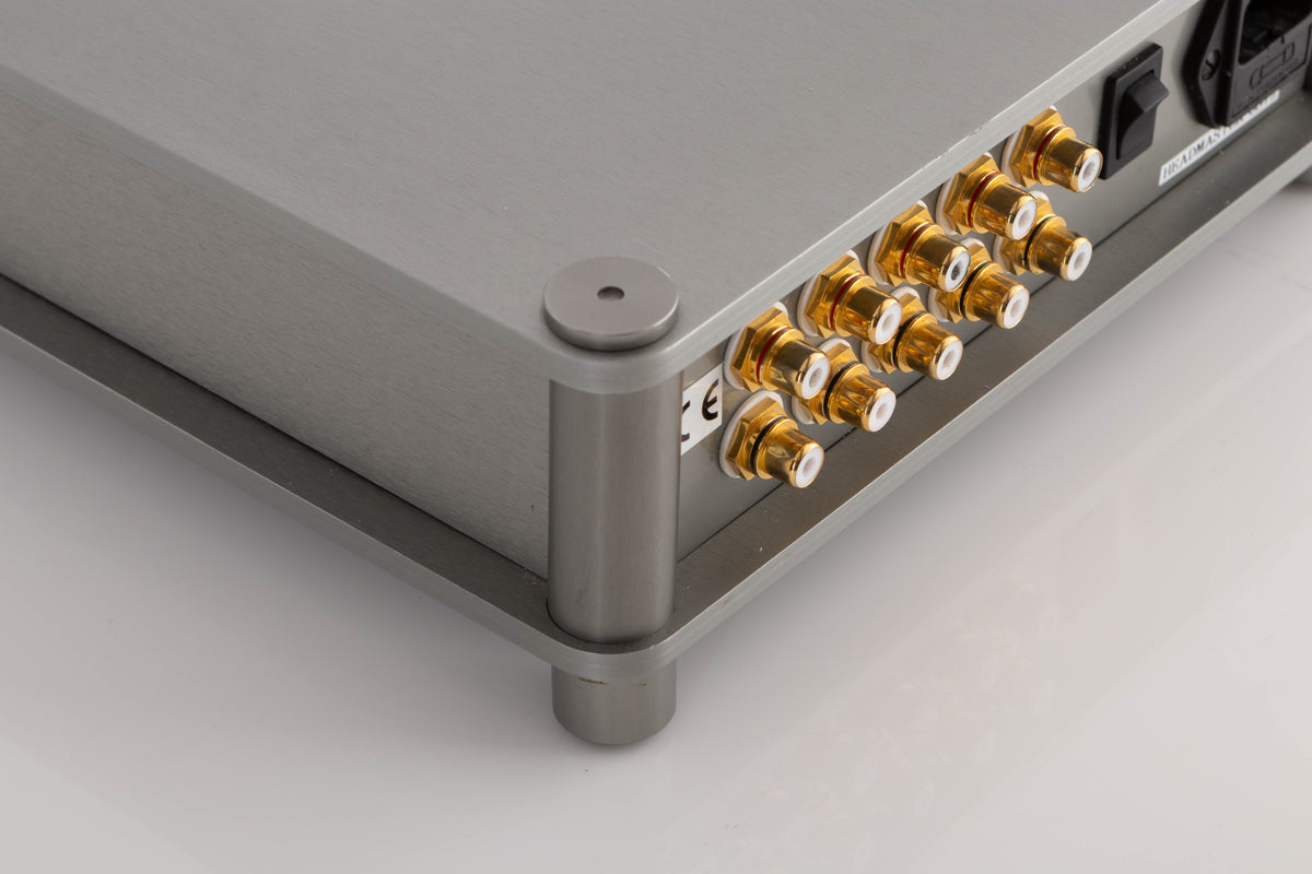 Rear left corner view of a used Sugden Headmaster Class A Headphone / Pre Amplifier